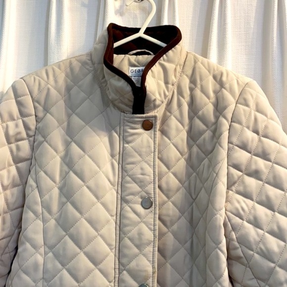 Women’s George Quilted Full Zip & Snap Polyester Jacket Size Missy 8-10 - Picture 3 of 6